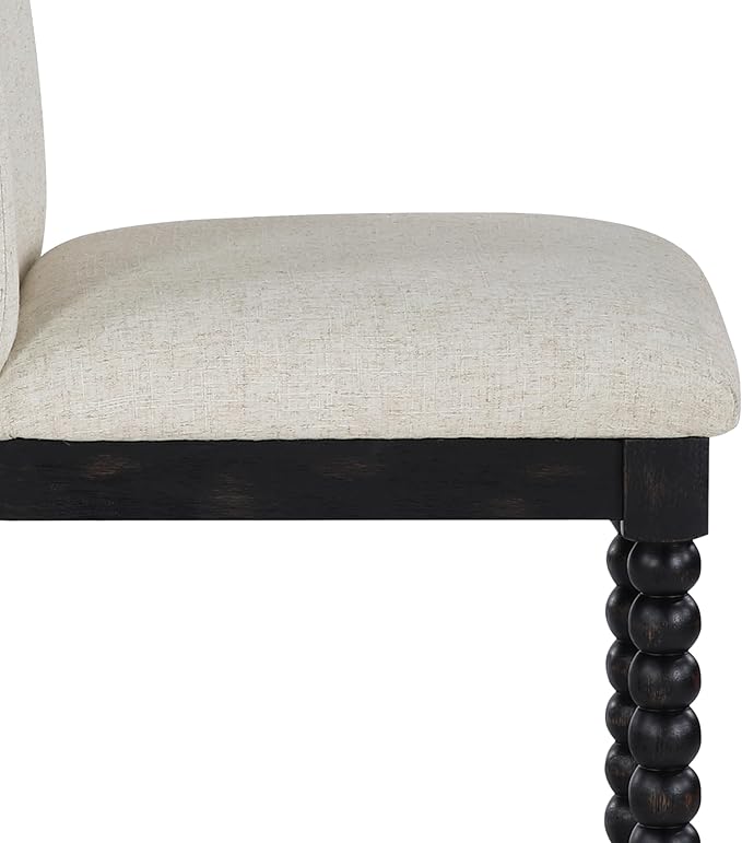 DUHOME Spindle Counter Stools Set of 3 with Padded Spring Seat,Wooden Bar Stools Farmhouse 26 Inch Counter Height Stools Chairs with Spindle Back for Kitchen Island