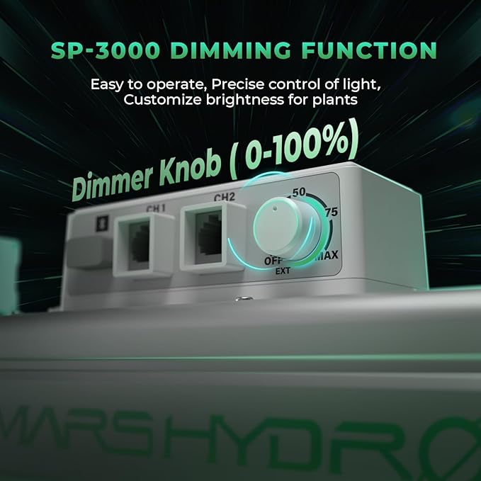 MARS HYDRO SP3000 2x4 Grow Lights for Indoor Plants,Greenhouse Lights,Full Spectrum,Dimmable,Remote WiFi App Control,Daisy Chain Light for Greenhouse Farming Seedling Veg and Bloom for 4x2 Grow Tent