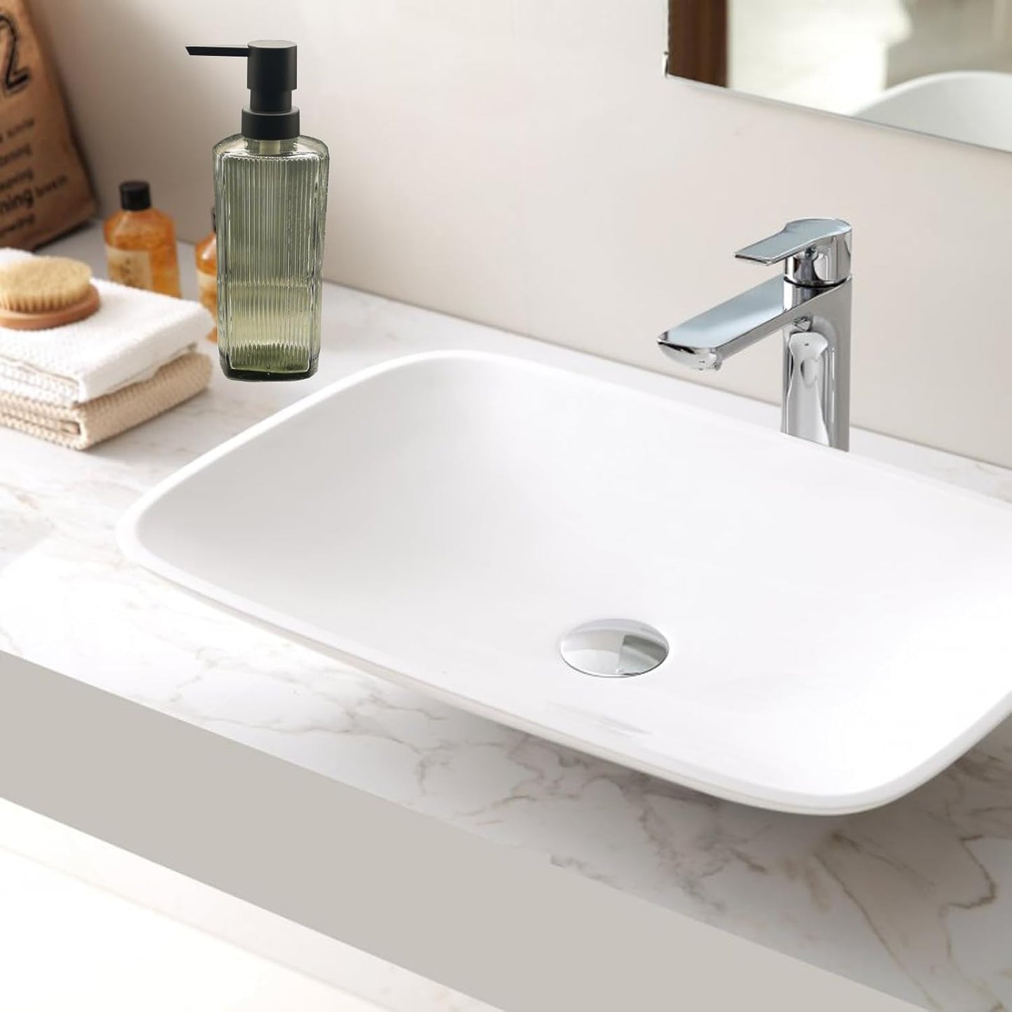 Green Glass Soap Dispenser Set with Black Pump, 12oz Hand Dish Lotion Dispenser, Refillable Liquid Soap Dispenser for Modern Home Decor, Bathroom, Kitchen Countertop, Hotel(2 Pack)