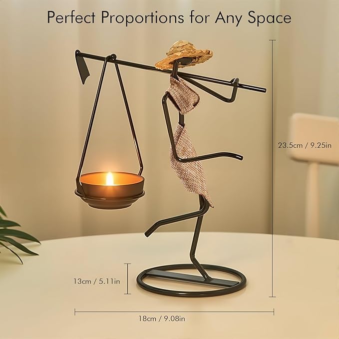 Notart Art Gallery | Creative African Tribal Lady Candle Holders, Tribal Lady Candle Holder Centerpieces, Iron Candlestick Holders for Home, Bar,Dining Table Decor, Personalizable Style Shelf Décor
