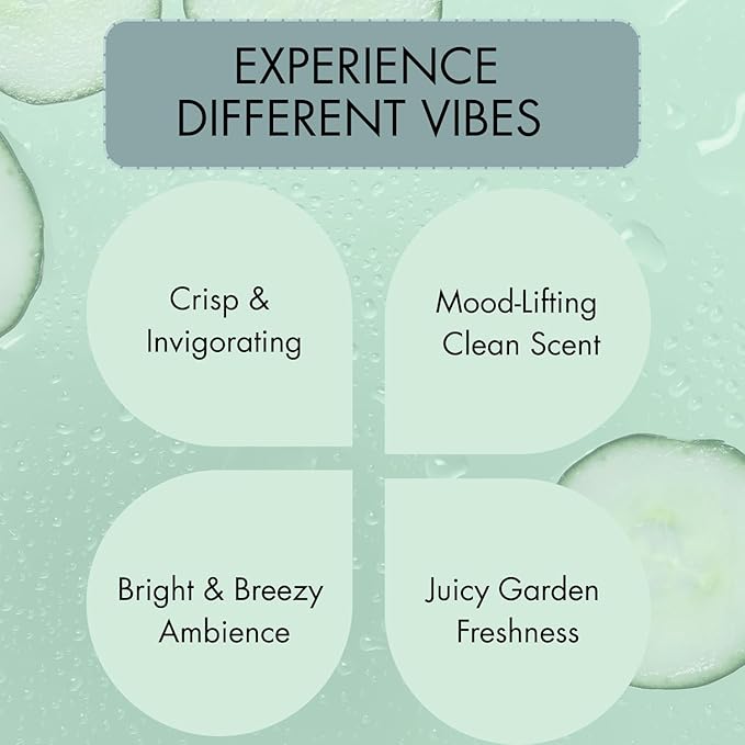 G's Breeze Cucumber Melon Diffuser Oil Refill - Refreshing, Sweet & Juicy Aroma, 48 Hour Long-Lasting Scent, Odor Eliminating Fragrance for Home & Office - 60 ML