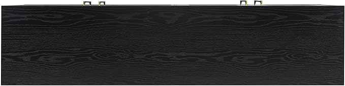 Henn&Hart Tillman Rectangular TV Stand for TV's up to 80" in Black Grain