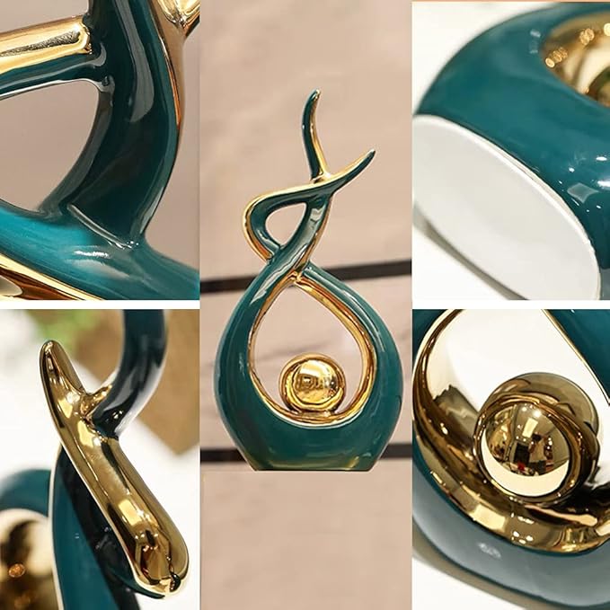 Norrclp Home Decor Modern Abstract Art Ceramic Statue Table Decorations for Dining Room Living Room Office Centerpiece