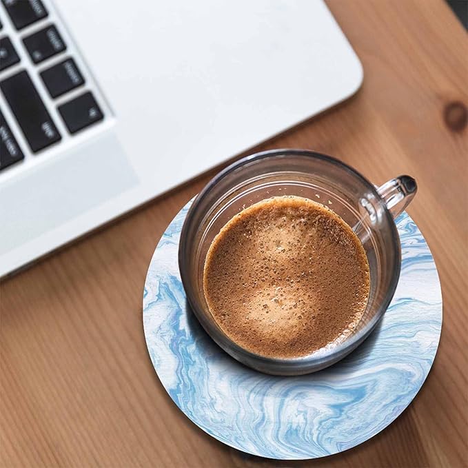 Marbled Textures Table Coasters for Drinks Liquid Art Modern Contemporary Fluid 100% Diatomite Home and Dining Room Bar Decor 4 X 4 X 0.35 Inch for Men Women