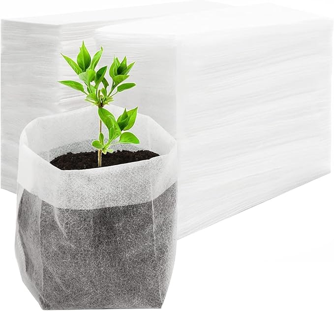 Plant Grow Bags, 200pcs Plant Nursery Bag 5.5 x6.3 inches, Fabric Seedling Pots Plant Pots for Potato, Flower, Tomato Plant Starts & Clones, Home Gardening Supply