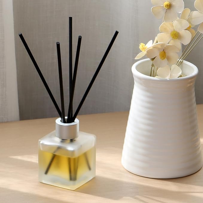 Reed Diffuser, Citrus & Orange Scented Oils Home Fragrance, 3.4fl oz(100ml) Long Lasting Fruity Air Freshener, Essential Oil for Bathroom Guest Room Decor (2 Pack)