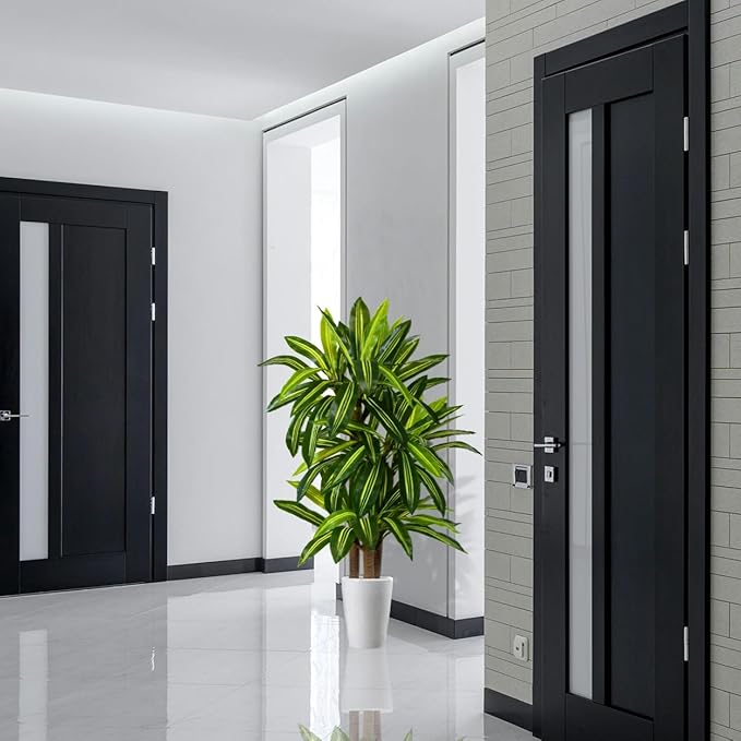 Artificial Dracaena Tree 5ft, Fake Yucca Plant with White Planter and Lifelike Leaves, Faux Dracaena Tall Floor Trees for Home Office Garden Décor