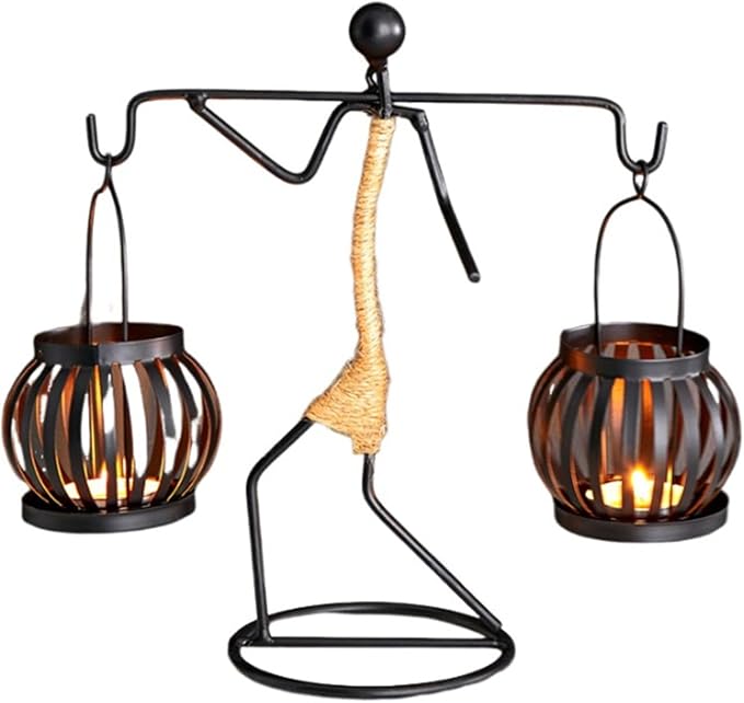 Notart Art Gallery | Creative African Tribal Lady Candle Holders, Tribal Lady Candle Holder Centerpieces, Iron Candlestick Holders for Home, Bar,Dining Table Decor, Personalizable Style Shelf Décor