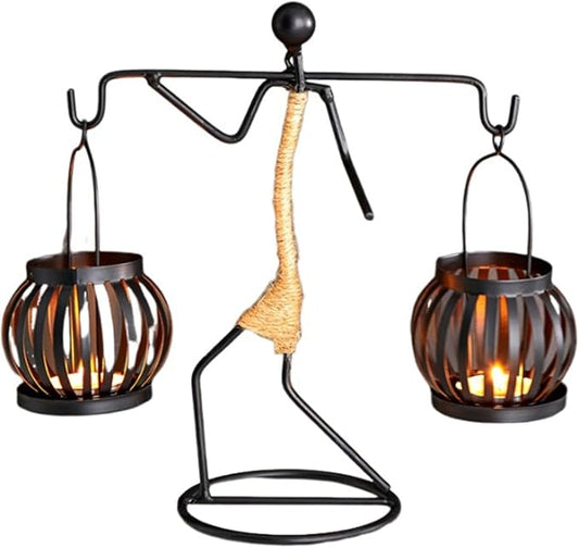 Notart Art Gallery | Creative African Tribal Lady Candle Holders, Tribal Lady Candle Holder Centerpieces, Iron Candlestick Holders for Home, Bar,Dining Table Decor, Personalizable Style Shelf Décor