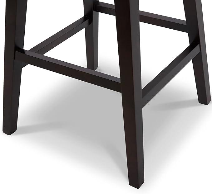 CHITA Bar Height Swivel Barstool with Back Set of 2, FSC Certified Upholstered Bar Stool, 30.7" H Seat Height, PU Leather in Creamy Gray