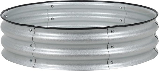 Aoodor 9" Tall 30" Metal Raised Garden Bed, Outdoor Planter Box and Raised Garden Kit for Vegetables, Flowers, Arugula and Herbs, Silver