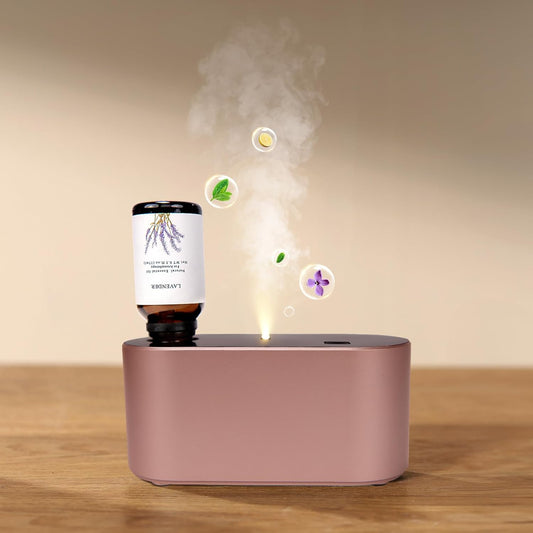 Waterless Diffuser for Home Essential Oil Diffuser, Aromatherapy Diffuser, Portable Scent Diffusers, 3 Mist Modes, Cycle Start for Bedroom, Office Studio 160-350 sq. ft Rose Gold