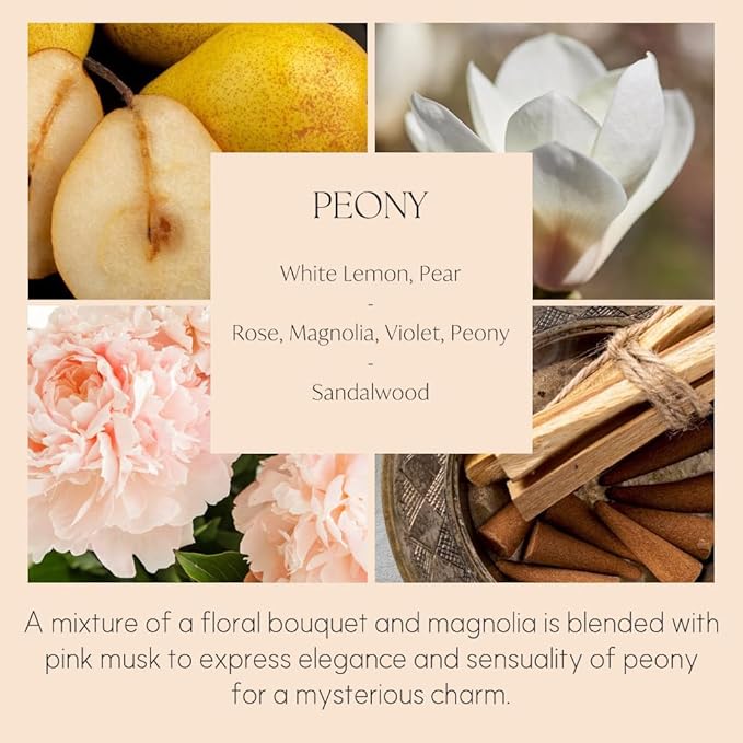 396 st. Peony Flower Reed Diffuser, Peony, 200ml(6.7oz) / Reed Diffuser Sets, Home Fragrance, Scented Oils, Home & Bathroom Décor