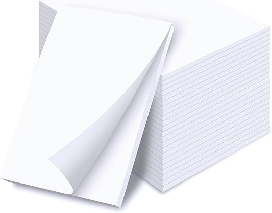Better Office Products Blank Scratch Note Pads, 4" x 6" Pads, Server Notepads, 50 Sheets per Pad, Memo Pads, Gummed Binding for Easy Tear-off (24 Pack)