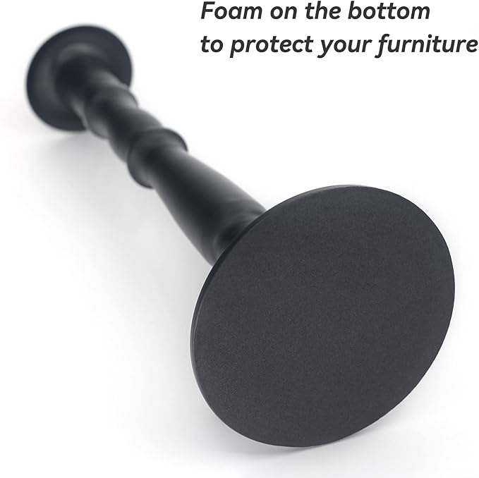 Matte Black Skinny Taper Candle Holder - Iron Slim Candle Stand for 7/8" Candles, Elegant Table Centerpiece for Home Decor and Farmhouse Table - 10"