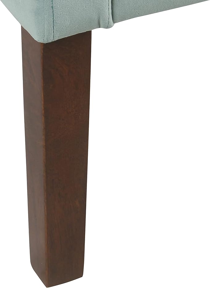 Homepop Home Decor | Upholstered Classic Swoop Arm Accent Chair | Accent Chairs for Living Room & Bedroom | Decorative Home Furniture, Light Velvet Aqua Blue