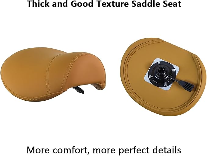 Antlu Saddle Stool Rolling Chair for Medical Massage Salon Kitchen Spa Drafting,Adjustable Hydraulic Stool with Wheels (Without Backrest, Camel)