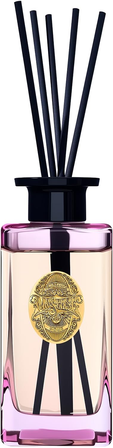 M&SENSE 10.14 oz Large Reed Diffuser Set | Gardenia Scent Oil Diffuser with Sticks |Hotel Collection Non-Toxic Essential Oil |for Bedroom Bathroom Living Room