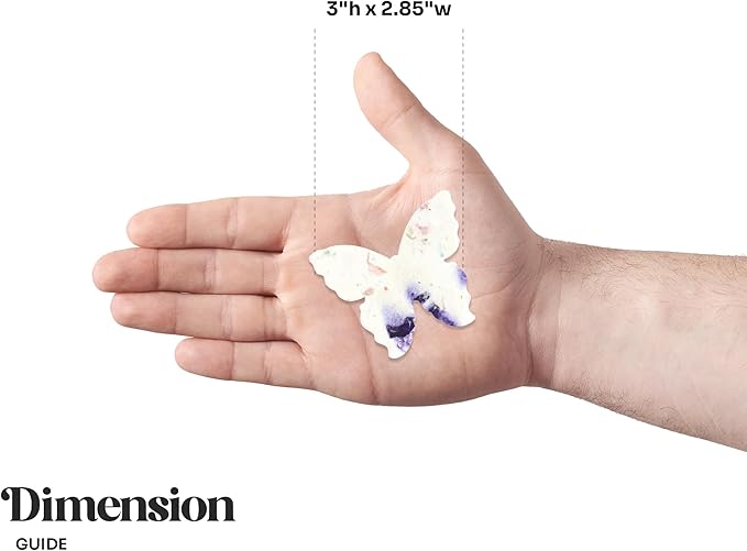 Set of 24 Purple Butterfly – Plantable Seed Paper Embedded with Wildflower Seeds for Bridal Shower, Wedding Gift, Birthday, & Other Milestone Celebrations