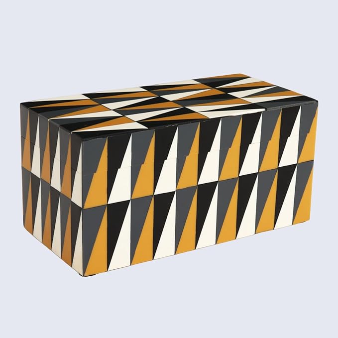 Handicrafts Home Handmade Puzzle Collection Decorative Jewelry Box Organizer – Keepsakes, Trinkets, and Home Decor – Antique Coffee Table Storage, Memory Box, Farmhouse Style Decor Guild, 10x5x5