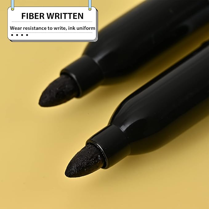 Permanent markers, 100 packspermanent markers bulk, quick dryingin one second, waterproof, smooth, noteasy to erase, durable, can be markedon glass, tiles and cloth, office supplies