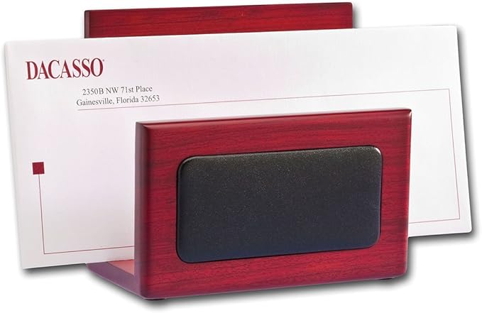 Dacasso Rosewood and Leather Desk Set, 8-Piece