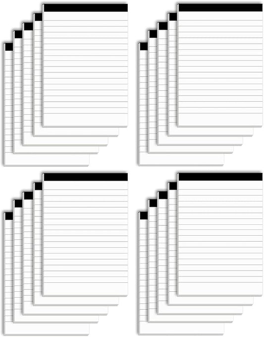 Notepads Bulk for Daily Planning and Organization of Work – 4 x 6-inches Ruled Pages – Thick Bright White Paper – 30 Pages – Note Pads College Ruled – Pack of 20