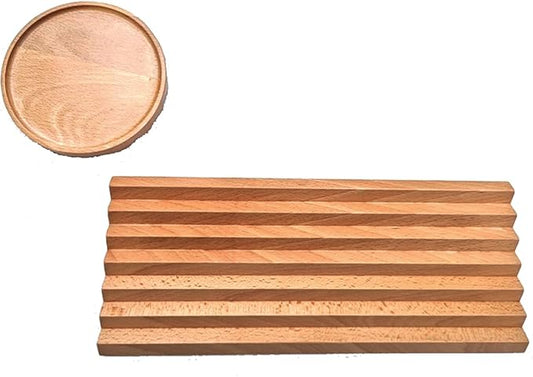 Pen Holder Wave Pen Tray Wooden Desk Organizer,Pencil Holder,Fountain Tray,Pencil Organizer Organizer for Desk (Oak)