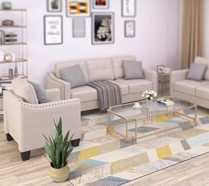 NICENATURE 26" Artificial Sansevieria Plant Faux Snake Plant in Pot for Home Décor Office Decoration