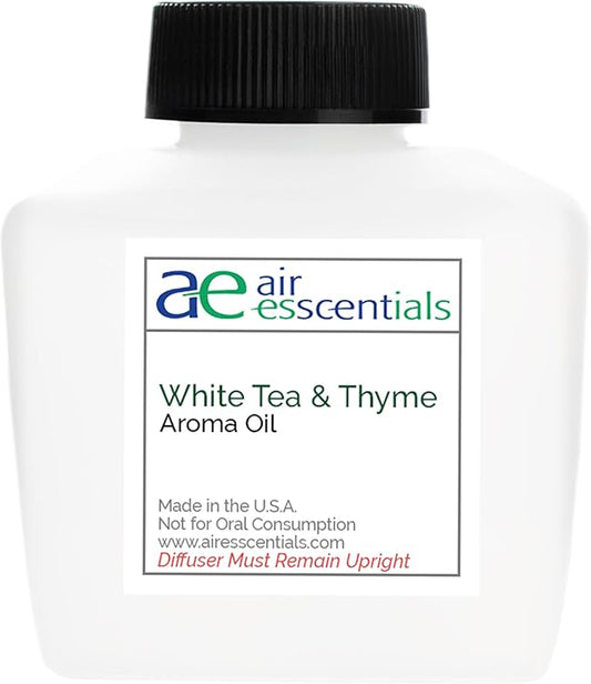White Tea & Thyme Aroma Oil, Essential Oils Blend for Diffusers & Scent Machines, Rose Petals, Thyme & Balsam, Aromatherapy, Cold Air Diffuser Compatible, 100 mL