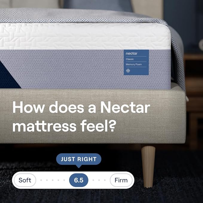 Nectar Classic 12” Full Mattress - Medium Firm - Contouring Memory Foam - Cooling Top Layer - Support & Pressure-Relief - Mattress in a Box - 365-Night Trial & Forever Warranty