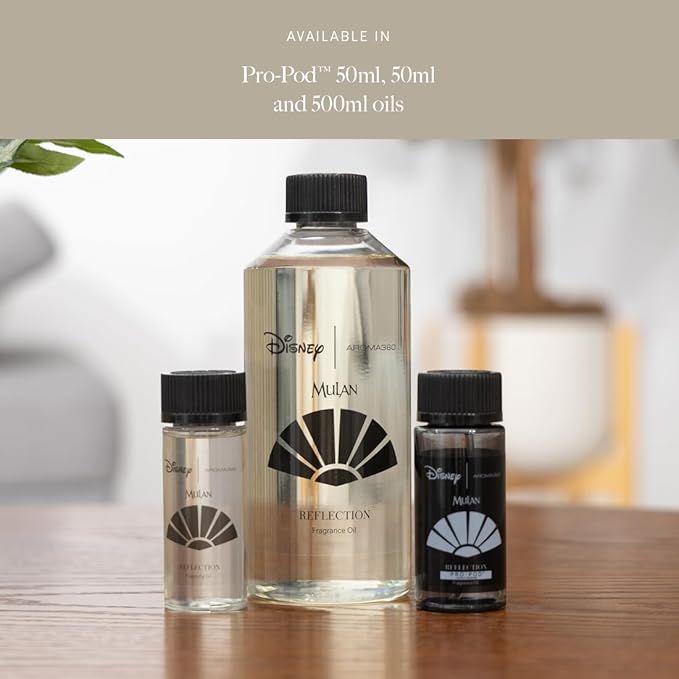 Aroma360 | Disney Reflection Fragrance Oil Blend | Disney Princess Mulan | Luxury Essential Diffuser Oil | Aromatherapy Scent Diffuser Oil | Bergamot, Nutmeg and Jasmine 1.7 fl oz 50mL