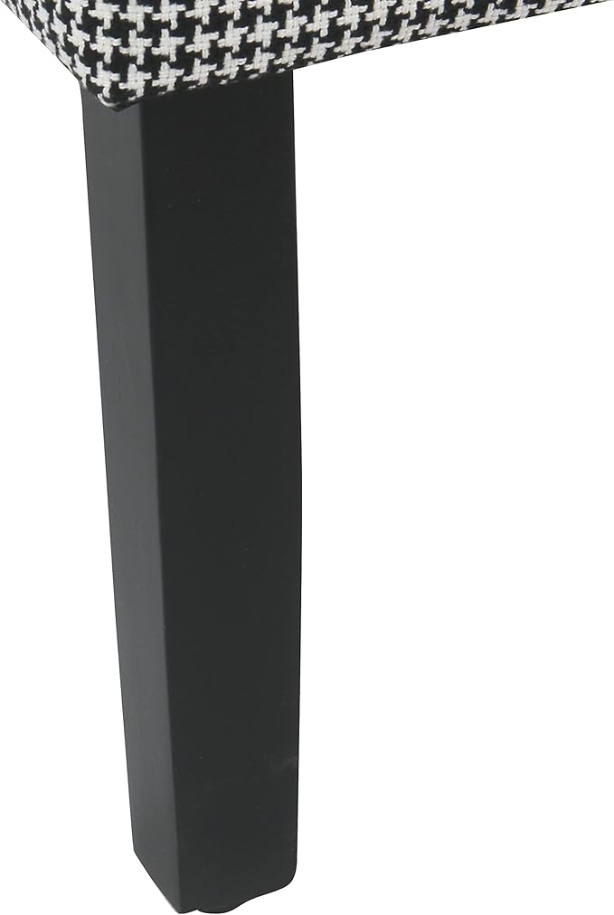 Homepop Home Decor | Upholstered Classic Swoop Arm Accent Chair | Accent Chairs for Living Room & Bedroom | Decorative Home Furniture, Black and White