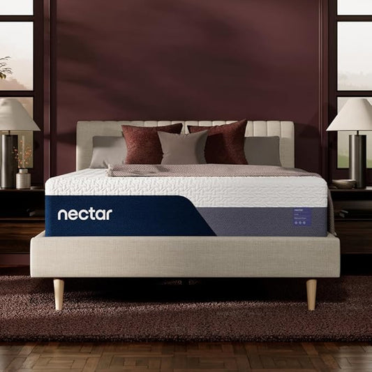 Nectar Luxe 14” King Mattress - Medium Firm - Contouring Memory Foam - Cooling Upgrade - 3” Pressure Relief Layer - Responsive Support - Mattress in a Box - 365-Night Trial & Forever Warranty