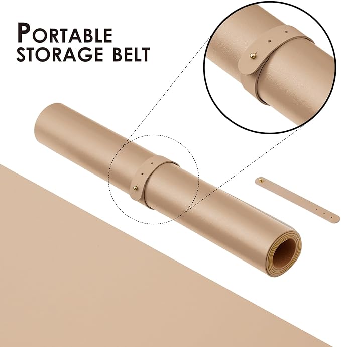 Cork Apricot Desk Mat - Dual-Sided Desk Pad for Office and Home - Desk Organization and Accessories - Ideal for Large Mouse Pad and Desk Mats on Top of Desks(31.5"x 15.7")