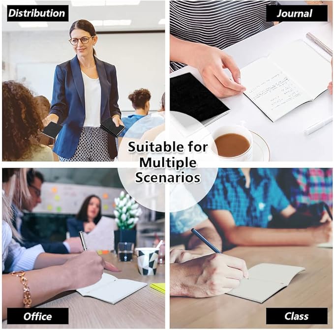 feela 170 Pack Blank Kraft Notebooks, Unlined Sketchbook Mini Cute Note Pad for Drawing Writing, Journal Bulk For Kids Students Office School Supplies, A6, 48 Pages, 4.25” X 5.5”, Black