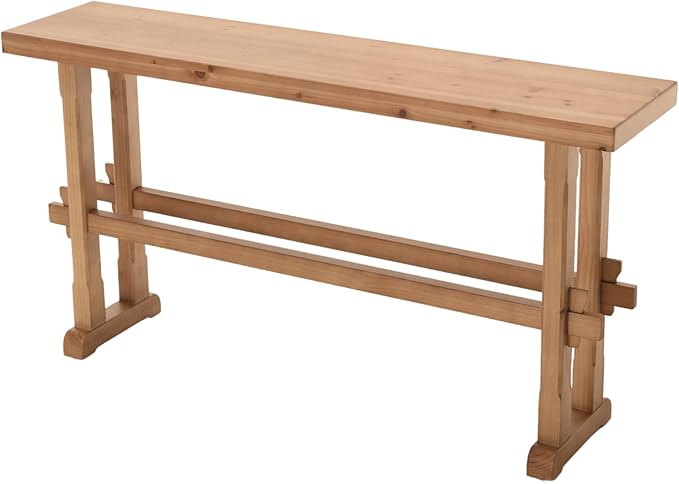 Narrow Entryway Table 59" Farmhouse Wood Console Table for Entryway Rustic Sofa Table for Living Room/Hallway/Reception/Bedroom, Natural Color