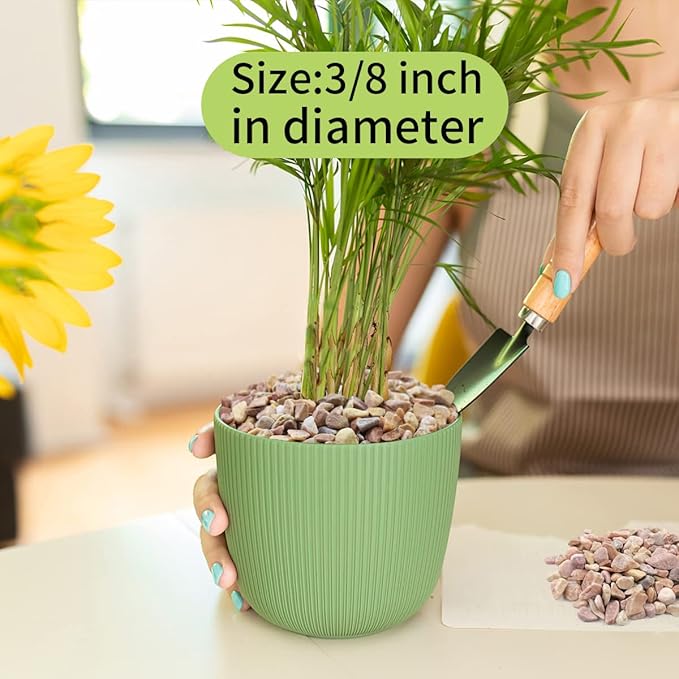 10 LB Natural Pea Gravel Small Pebbles - 3/8 Inch Decorative Pebbles for Indoor Plants,Terrarium Rocks, Outdoor Decorative Rocks, Vase, Succulent Rocks, Aquarium Gravel and Landscaping Rocks