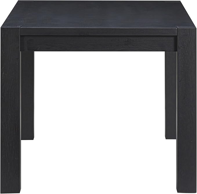 NTC Block 55 Inch Modern Farmhouse Dining Table, Rectangular Dinner Table for Dining Room, Living Room Furniture, Effortless Assembly, Burnt Black