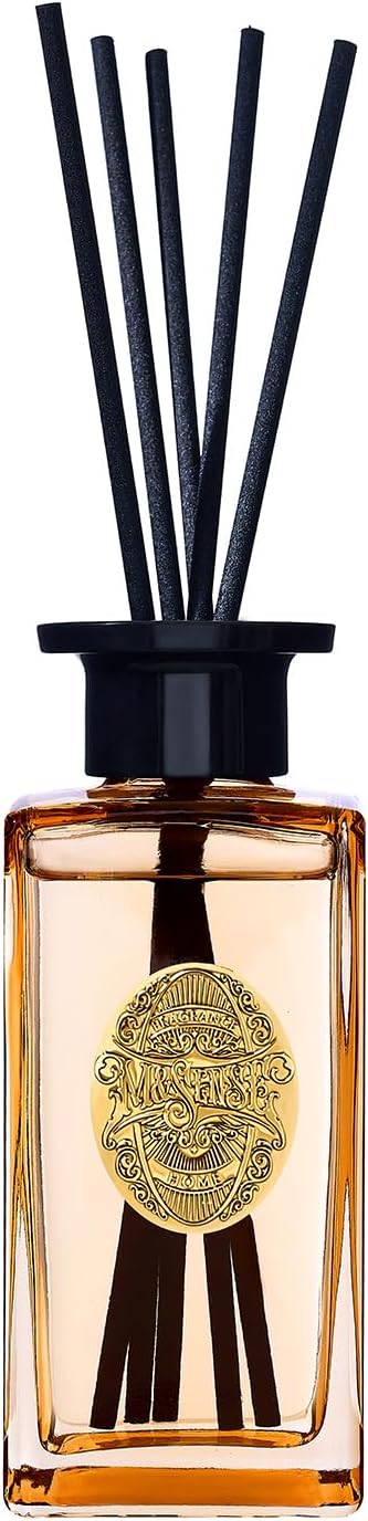 M&SENSE 6.10 oz Large Reed Diffuser Set | Pumpkin Apple Pie Scent Oil Diffuser with Sticks | Hotel Collection Non-Toxic Essential Oil |for Bedroom Bathroom Living Room