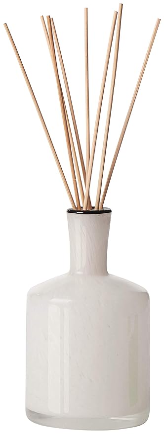 LAFCO New York Signature Reed Diffuser, Champagne - 15 oz - Up to 9 Months Fragrance Life - Reusable, Hand Blown Glass Vessel - Natural Wood Reeds - Made in The USA