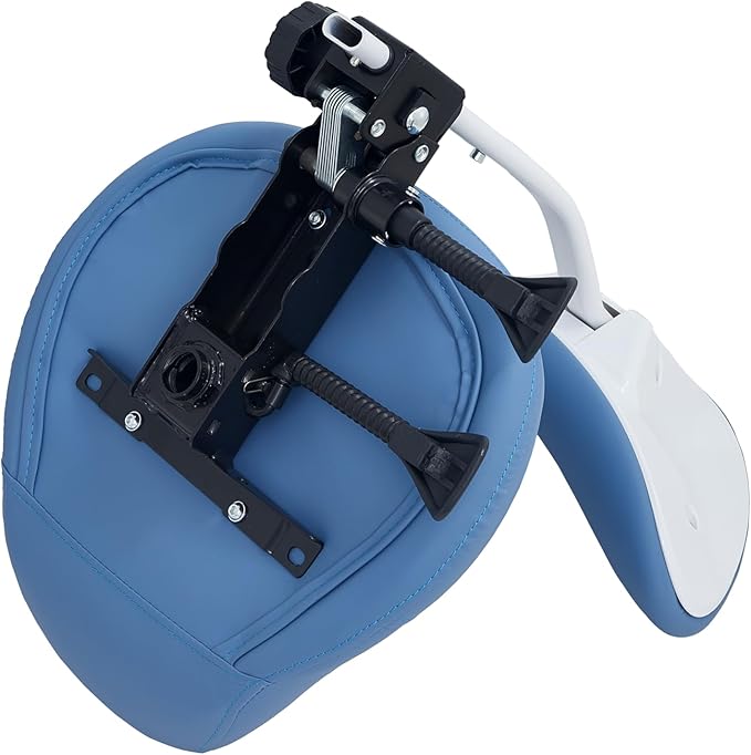 Saddle Stool Chair with Backrest and Foot Ring, Ergonomic Rolling Esthetician Seat for Salon, Tattoo Shop, Spa, Facial lash Home, Dentist Clinic, Esthetician Chair, Blue