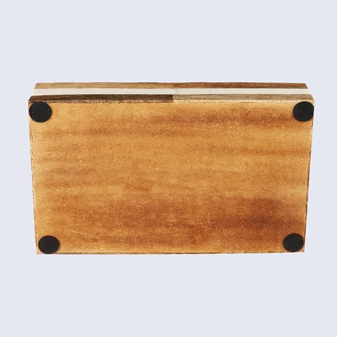Handicrafts Home Handmade Decorative Storage Box with Lid – Jewelry Organizer, Keepsake Holder & Gift Box, Patisserie Adorn Made with Resin Inlay, Wood & Pine MDF, cajas organizadoras8X6X1.5 inch