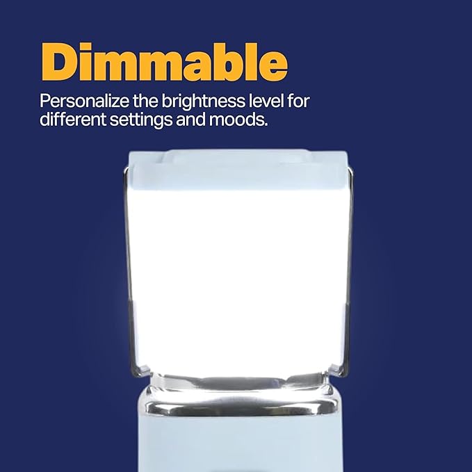 LUXPRO LP189 Mini Lantern - USB-C Rechargeable Camping Light - with 4 Color Modes - Dimmable LED Portable Lantern for Hiking & Emergency - Handy Compact Design (Blue, 1-Pack)