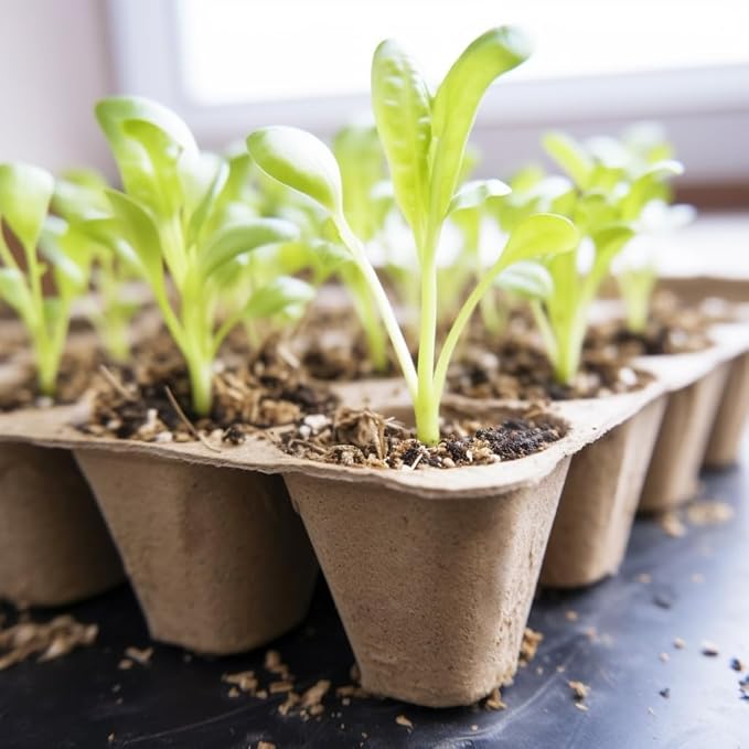 120Cells Seed Starter Tray Kit, Biodegradable Peat Pots for Seedlings Trays, Plant Starter Seed Germination Kit