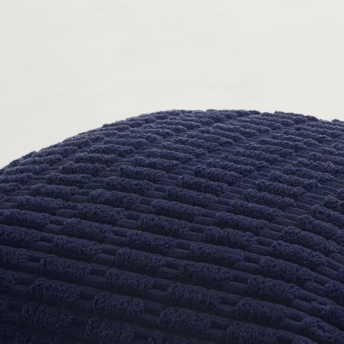 Fancy Homi 2 Packs Navy Blue Decorative Throw Pillow Covers 20x20 Inch for Living Room Couch Bed Sofa, Soft Corduroy Square Cushion Case 50x50 cm, Rustic Modern Farmhouse Boho Home Decor