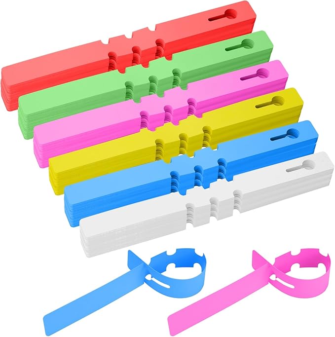 240Pcs Plant Tags, Tree Tags Plastic Wrap Around Hanging Plant Labels Adjustable Tree Markers Signs for Plant & Garden Nursery (Multicolor)