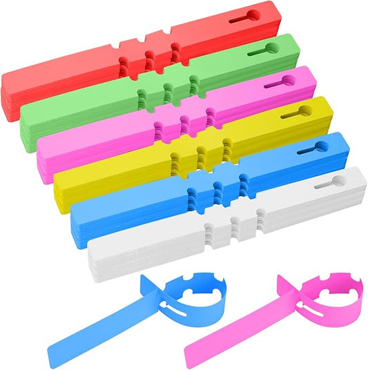240Pcs Plant Tags, Tree Tags Plastic Wrap Around Hanging Plant Labels Adjustable Tree Markers Signs for Plant & Garden Nursery (Multicolor)