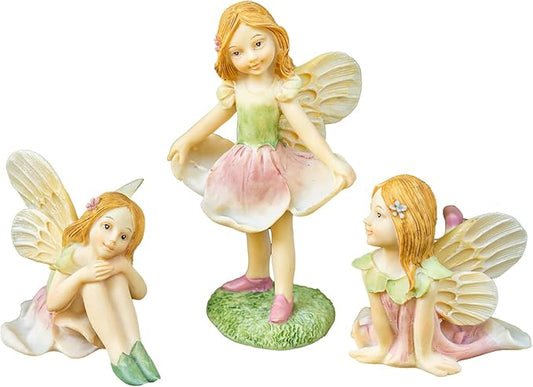 TZSSP 3 Pcs Garden Miniatures Fairies Mini Figurine Fairy Accessories Decor for DIY Kit Ornaments Micro Landscape Micro Landscape Terrarium Ornaments