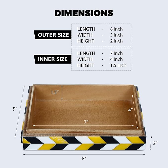 Handicrafts Home Handmade Marquet Artemis Collection Decorative Jewelry Box Organizer – Keepsakes, Trinkets, and Home Decor – Antique Coffee Table Storage, Memory Box, Farmhouse Style Decor, 8x5x2